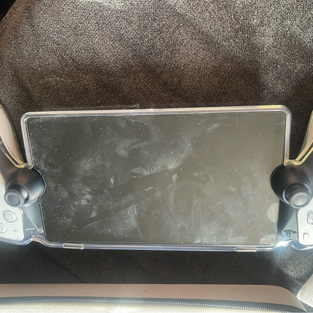 Black Gaming Console with Controllers